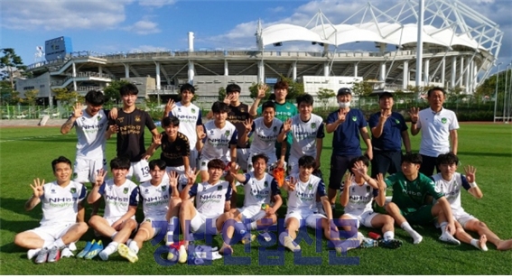 ▲ 진주시민축구단이 지난 26일 2020 K4리그 19라운드 고양시민축구단과의 원정경기에서 3대1로 승리했다.